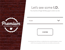 Tablet Screenshot of premiumbeveragesupply.com